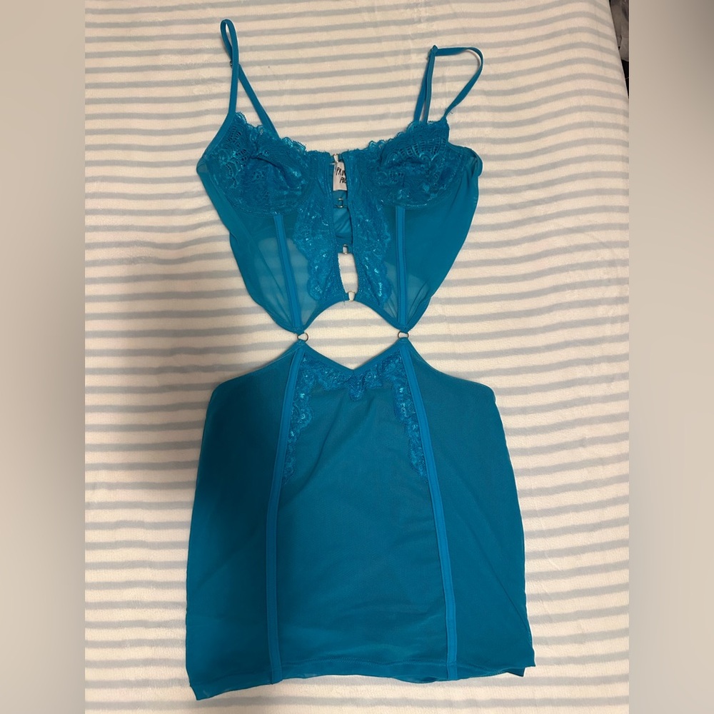 Princess Polly Freesia Mini Dress Blue XS/S